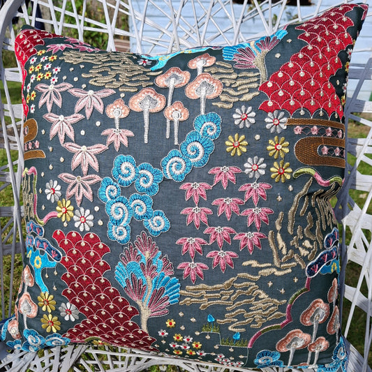 Indian Embroidered Cushion Cover