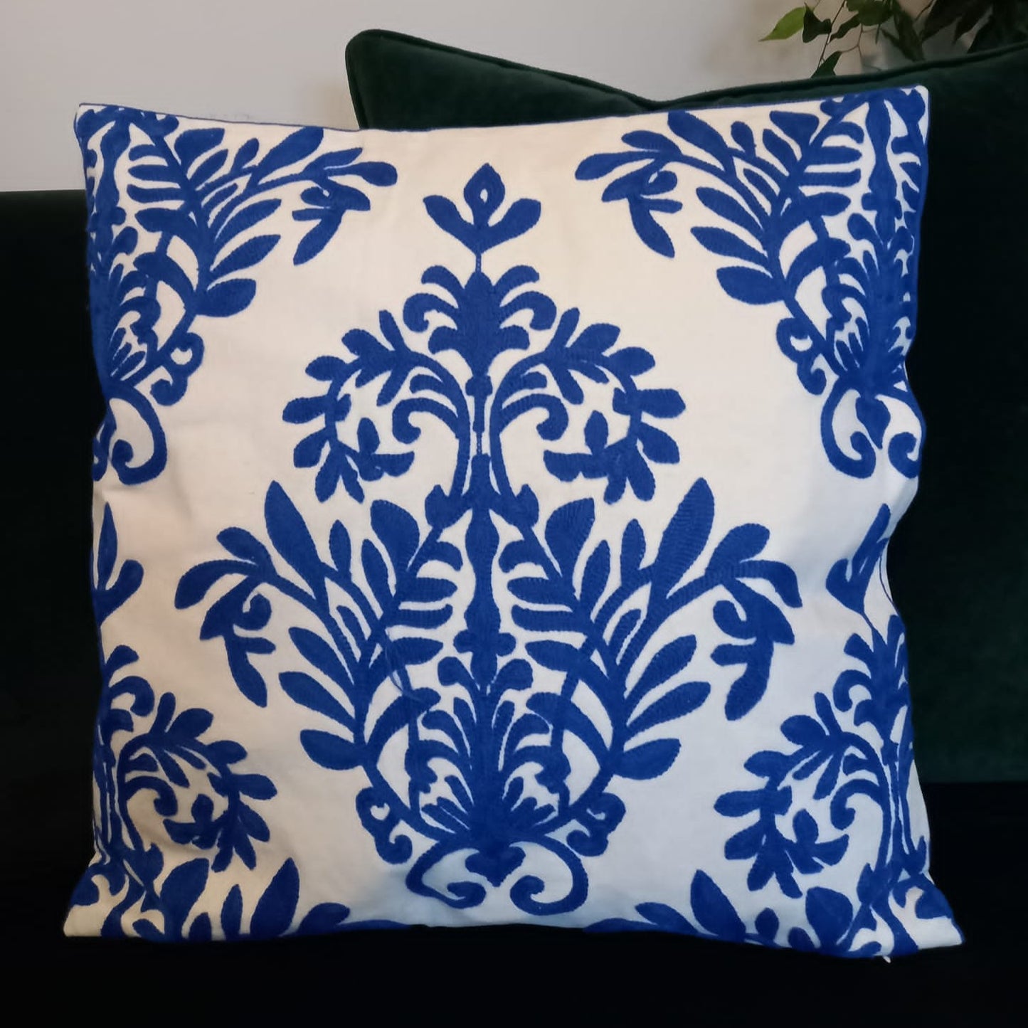 Embroidered Cushion Cover - Fleur