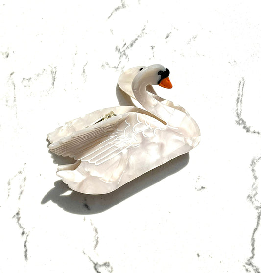 White Swan Hairclip