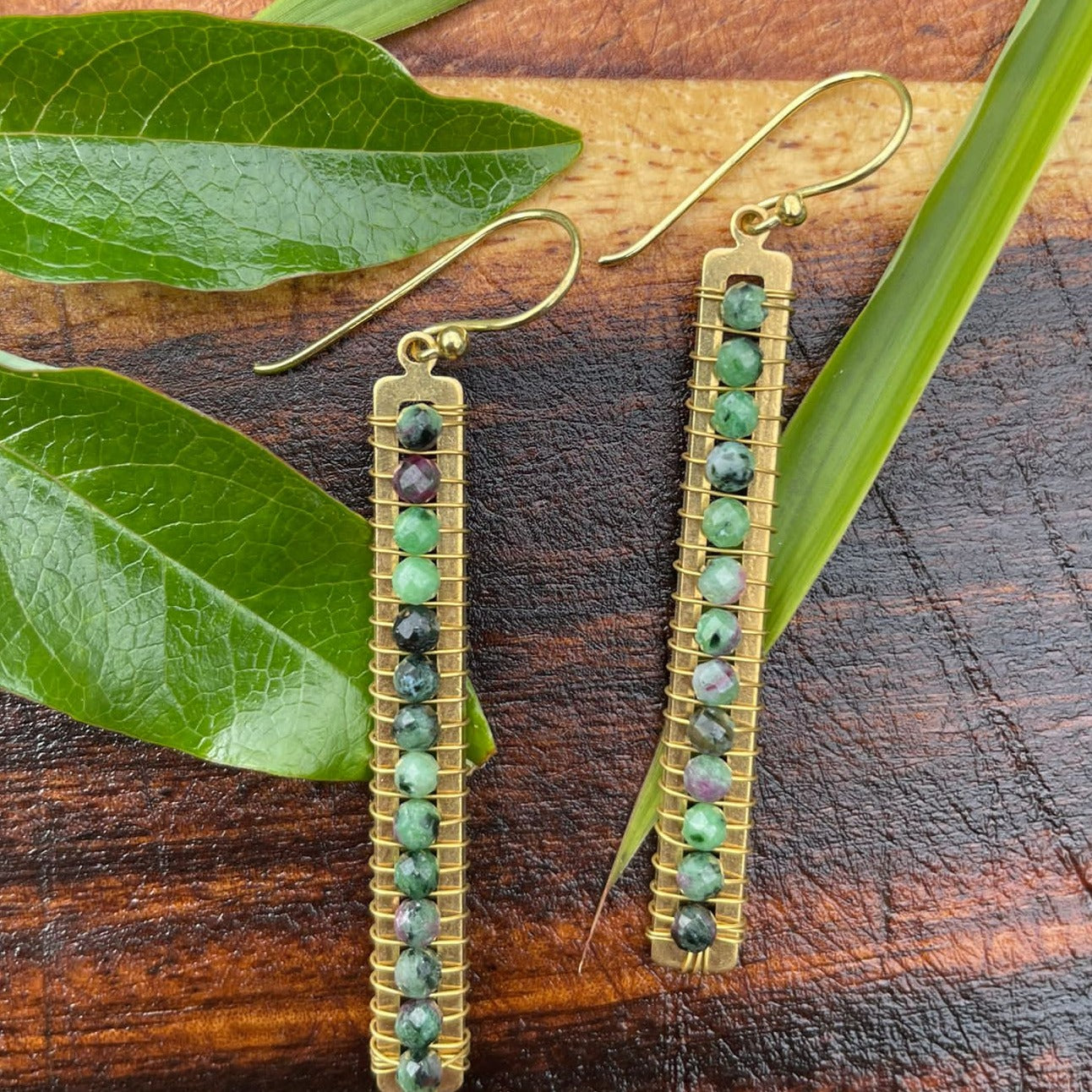 Pisa long Flourite earrings