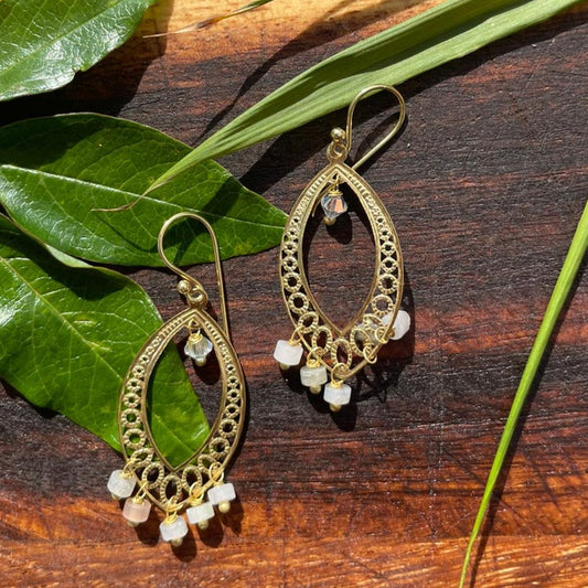 Petra moonstone earrings