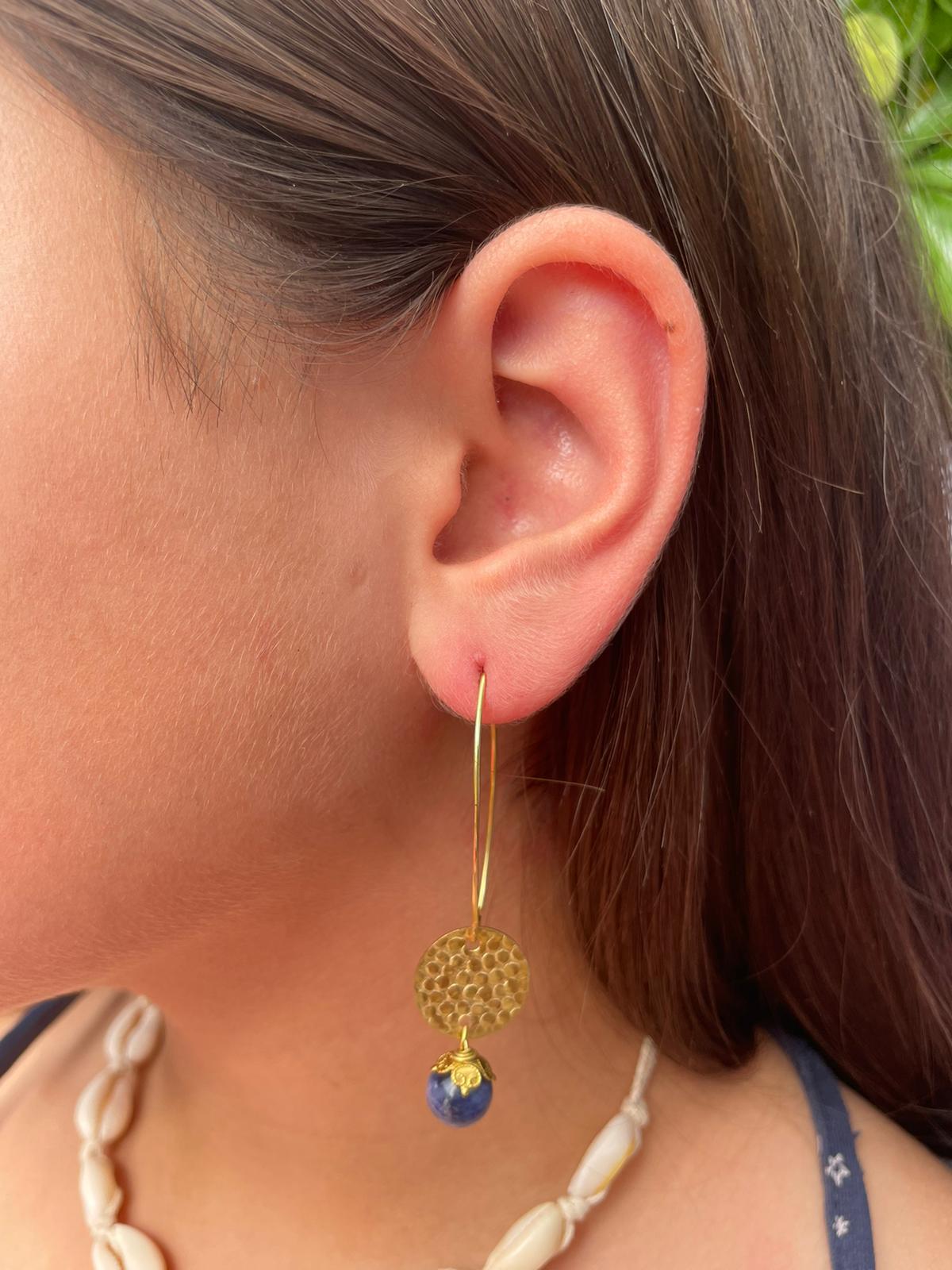 Baby Coin with Lapis Lazuli earrings