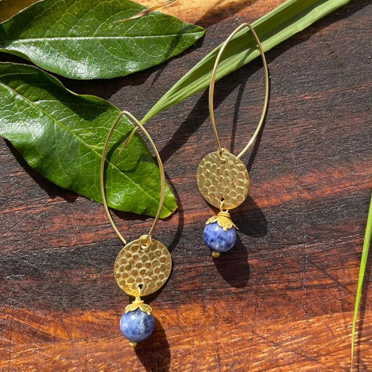 Baby Coin with Lapis Lazuli earrings