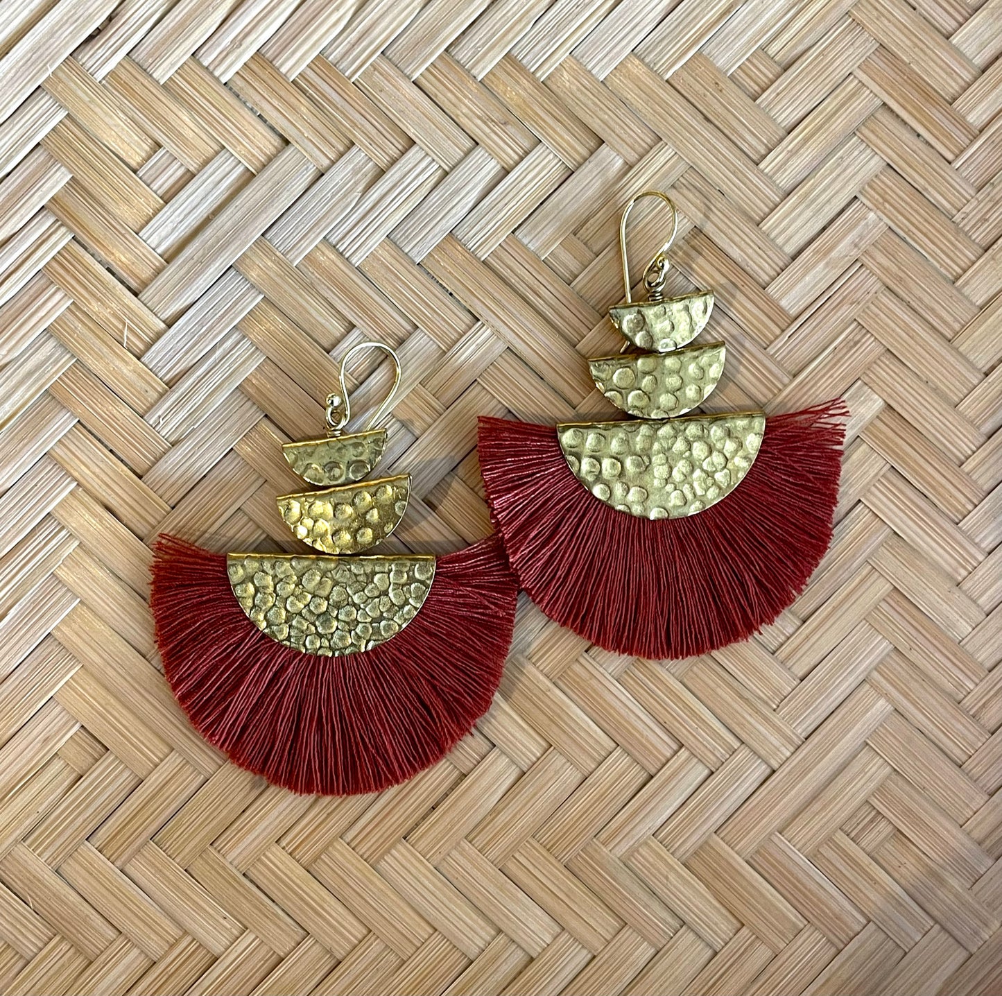 Radiant Fan Terracota Earring