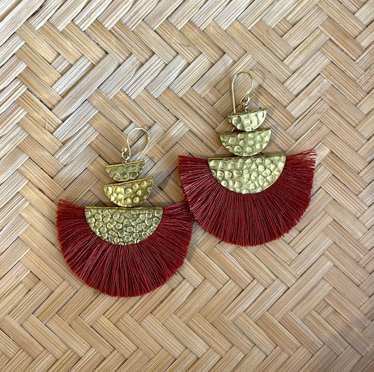 Radiant Fan Terracota Earring