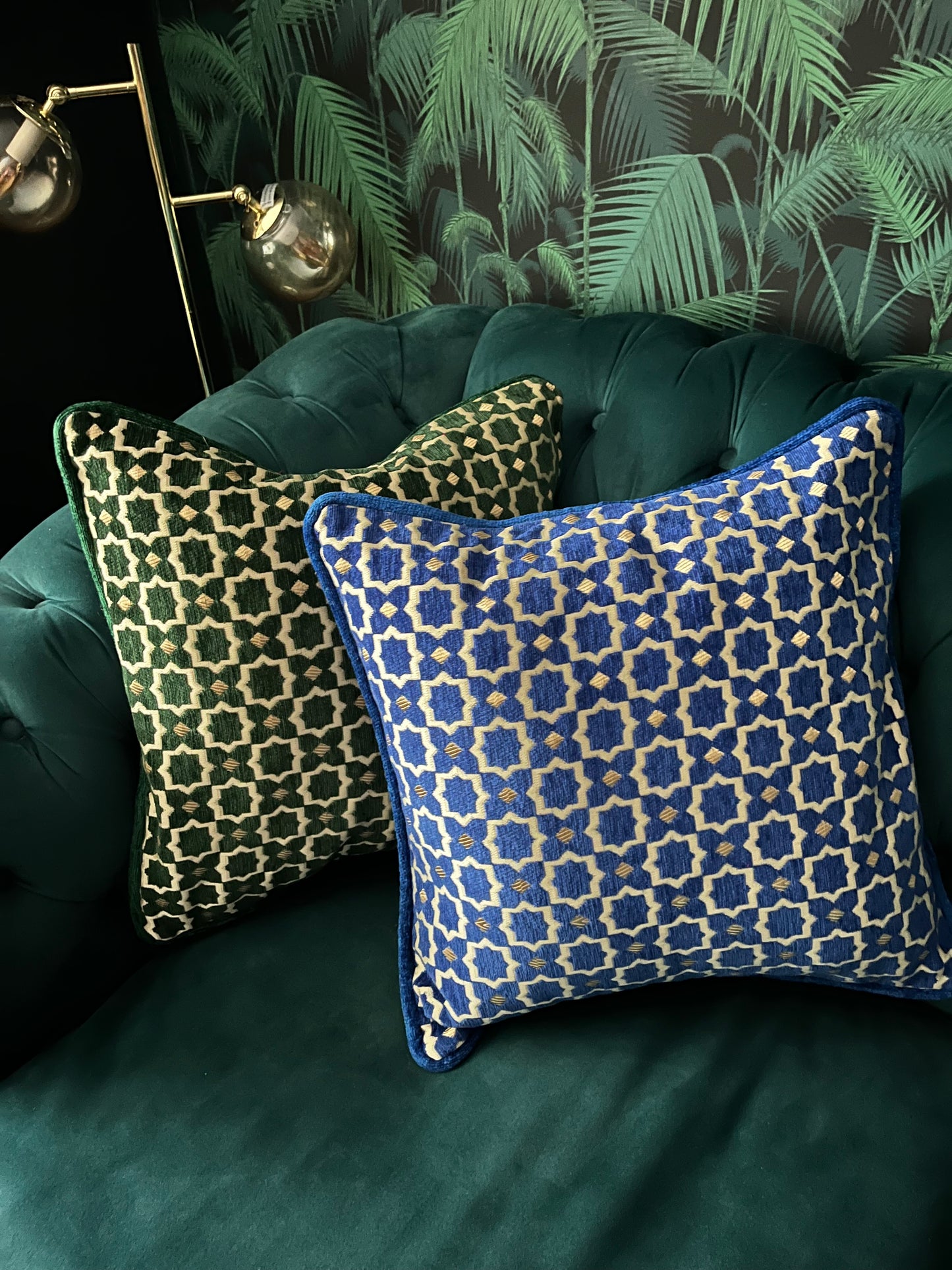 Maya Emerald Green Woven Cushion Cover