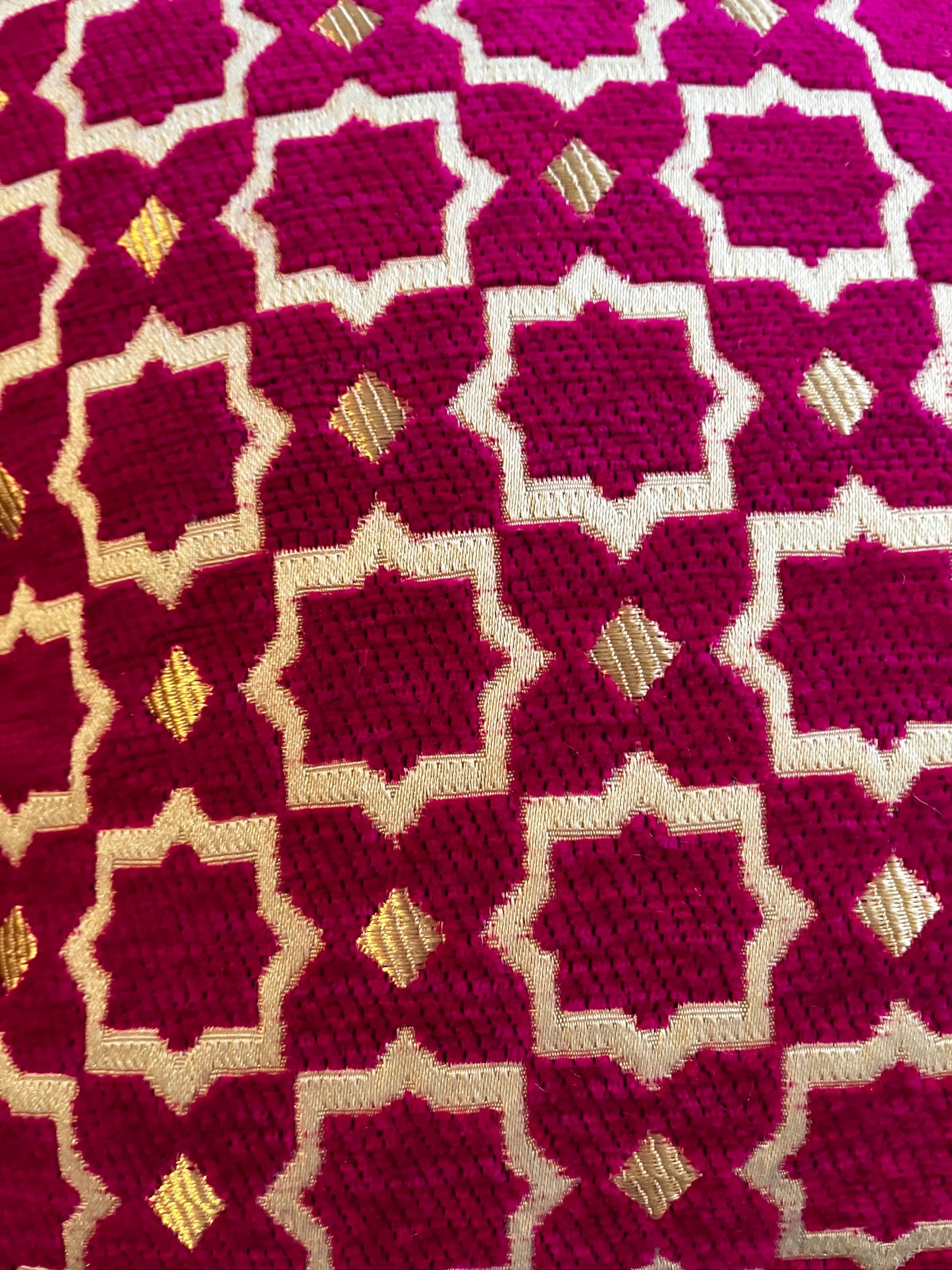 Maya Woven Fushia Pink Cushion Cover