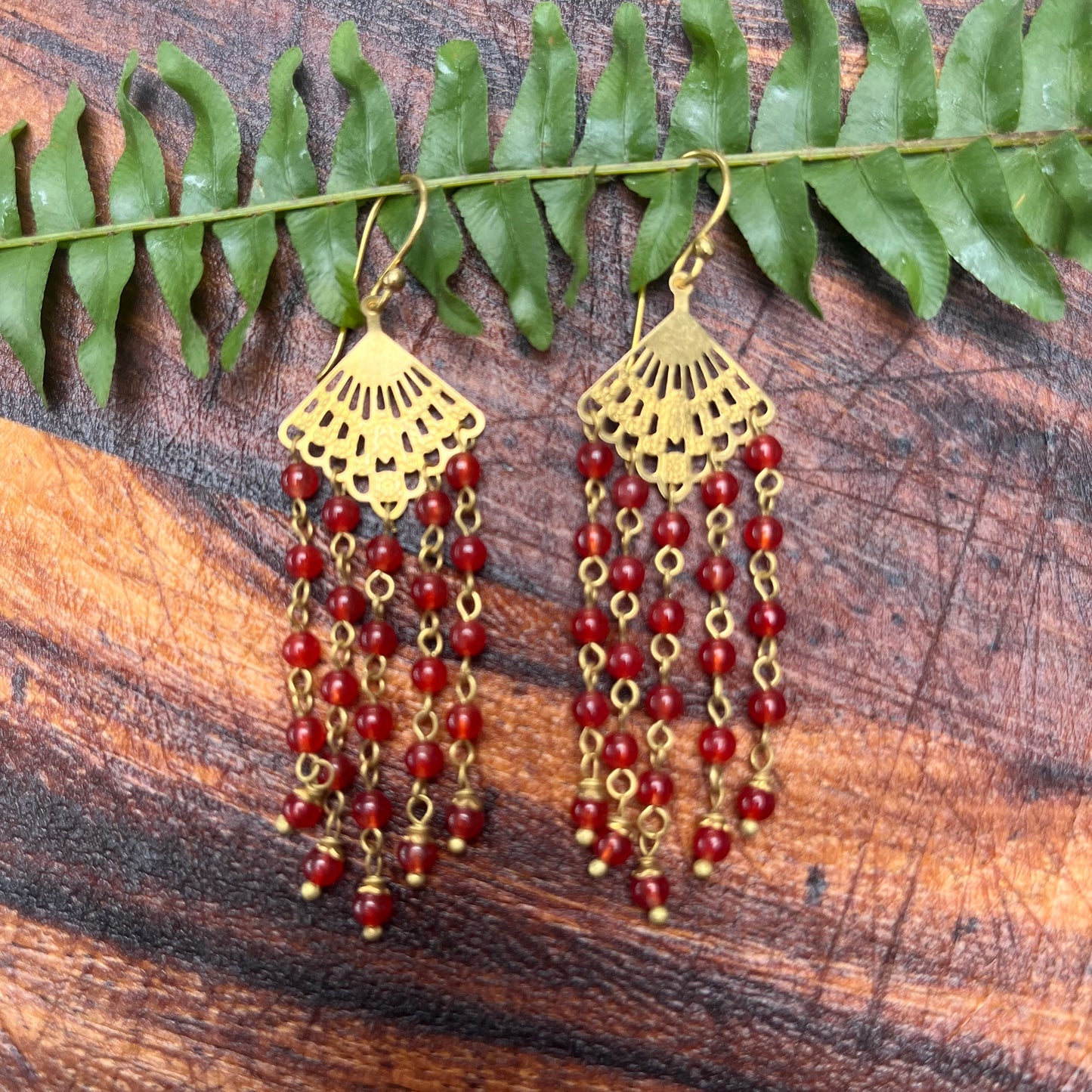 Oriental Fan in Red Aventurine