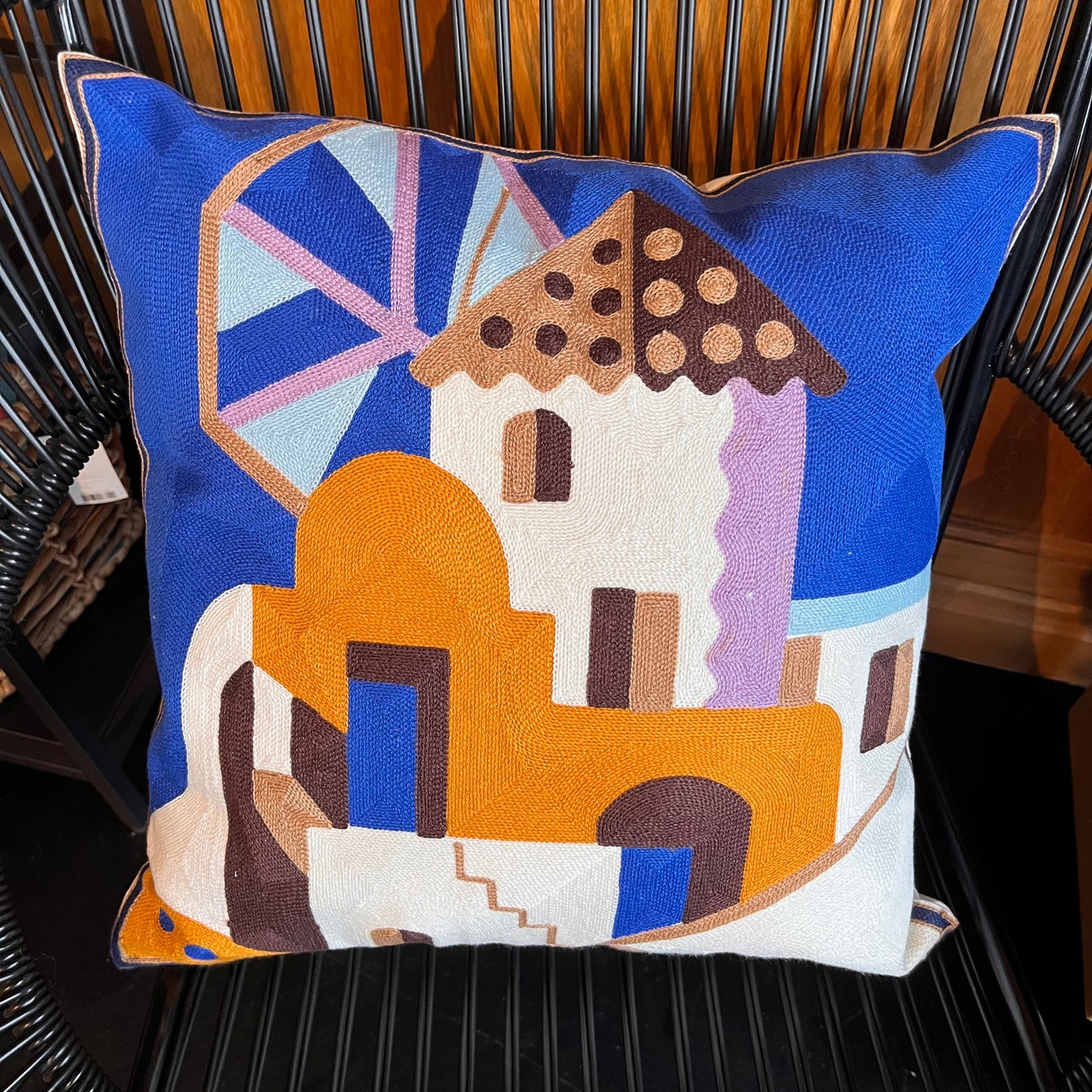 Embroidered Cushion Cover - Greco